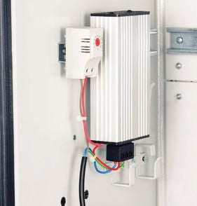 Lanview RAH100W-THM 35mm DIN Rail Heater – 100W Thermostat Controlled Rack Accessory