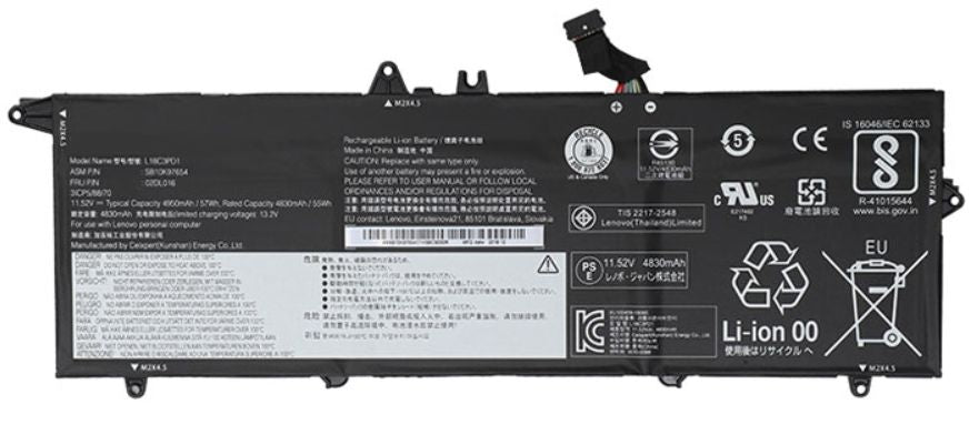 Lenovo 02DL015 3-Cell Li-ion Battery 57Wh 11.58V 4922mAh