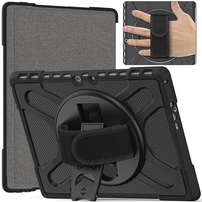 eSTUFF ES68290012-BULK Tablet Case – 8.7" Shockproof Black Cover with Stand