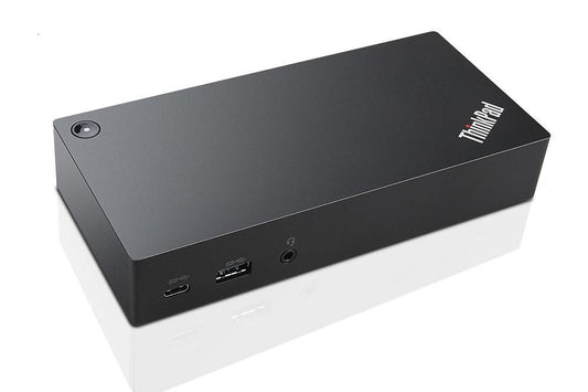 Lenovo 40A90090IT Dock – USB 3.2 Gen 1 Type-C, Dual DisplayPort, VGA, 90W, Black