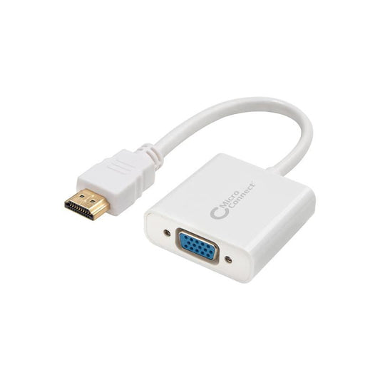 MicroConnect HDMVGA1 HDMI to VGA Adapter – Full HD 1080p, Passive Video Converter, White