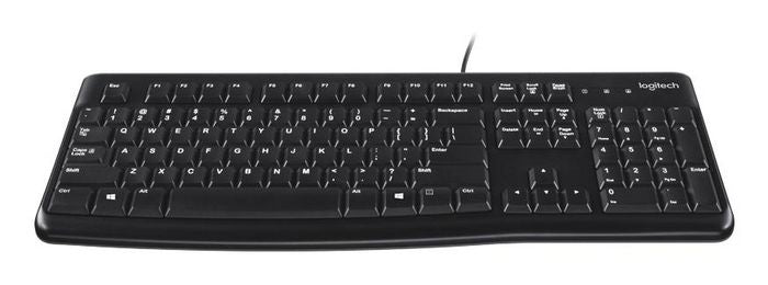 Logitech 920-002501 Keyboard – Wired Full-Size UK Layout, Durable Design