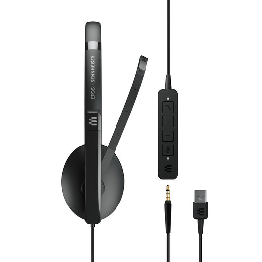 EPOS 1000914 On-Ear Wired Headset – USB & 3.5mm Jack, Black