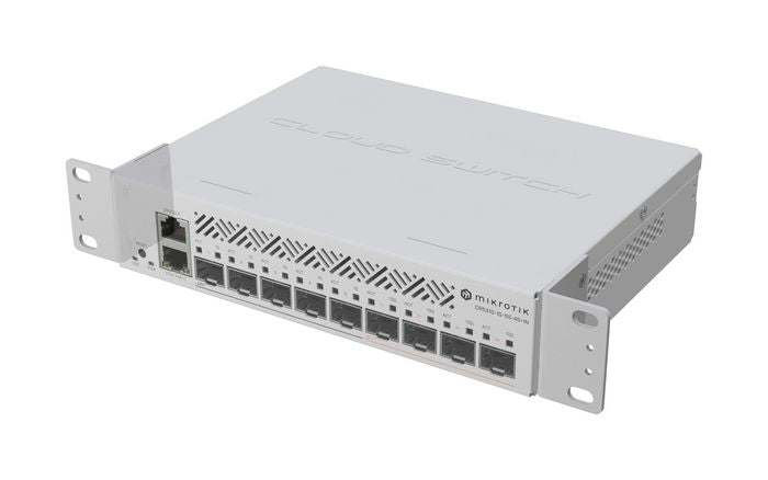 MikroTik RMK-2/10 Mounting Bracket – 1U 19" Rack Mount Kit White