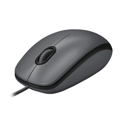 Logitech 910-006652 M100 Corded Mouse – USB Optical Ambidextrous 1000 DPI
