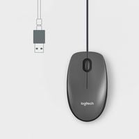 Logitech 910-006652 M100 Corded Mouse – USB Optical Ambidextrous 1000 DPI