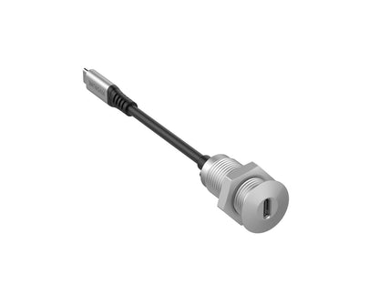 Vivolink PROUSBCMF0.3SOCKET USB-C Desk Socket – 0.3m USB 3.2 Gen 2 Cable, Grey, 10Gbps