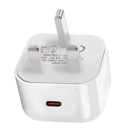 eSTUFF ES636026-BULK Home Charger USB-C PD 3A 20W UK Plug White