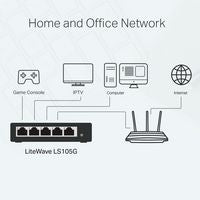 TP-Link LS105G 5-Port Gigabit Unmanaged Desktop Network Switch – Metal Housing