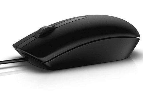 Dell MS116-BK Wired Optical Mouse – USB, Black