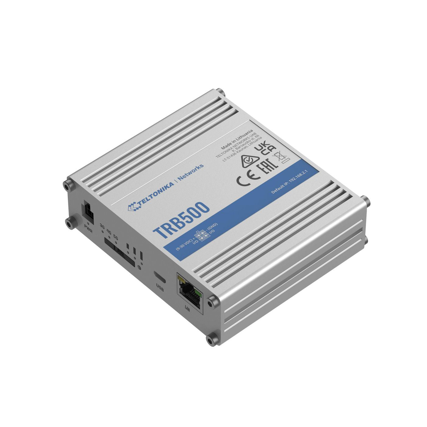Teltonika Networks TRB500000000 5G LTE Ethernet Gateway – Ultra-Low Latency, IP30, SMA