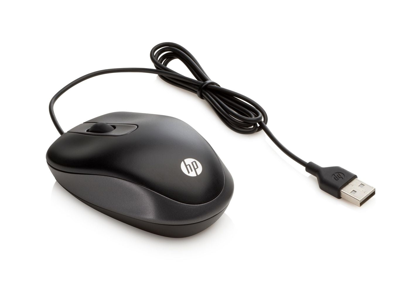 HP G1K28ET USB Travel Mouse – Ambidextrous Optical 1000 DPI Black
