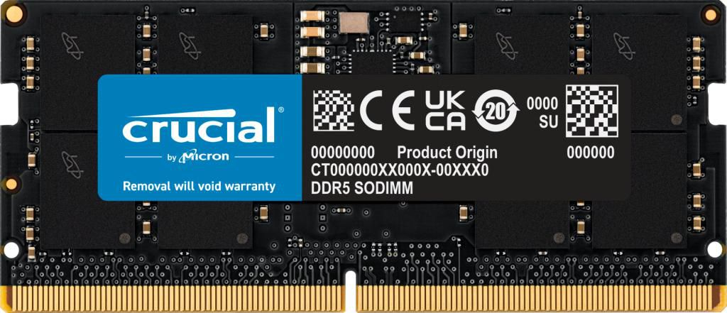 Crucial CT16G56C46S5 16GB DDR5-5600 SODIMM Memory Module – ECC, 1.1V
