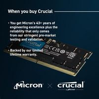 Crucial CT16G56C46S5 16GB DDR5-5600 SODIMM Memory Module – ECC, 1.1V