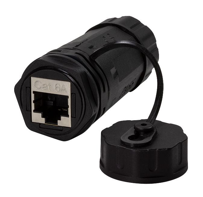 LOGON PROFESSIONAL Outdoor Waterproof Cat6A Bulkhead Coupler IP68 with Gland