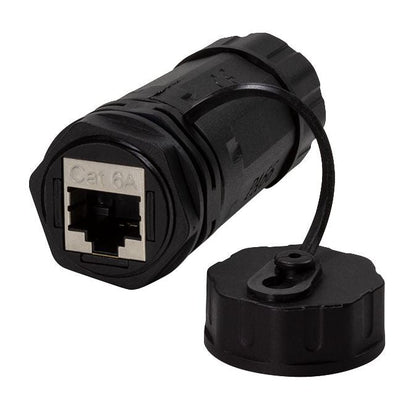 LOGON PROFESSIONAL TWPGLAND84 Cat6A Bulkhead Coupler – Outdoor Waterproof IP68 with Gland