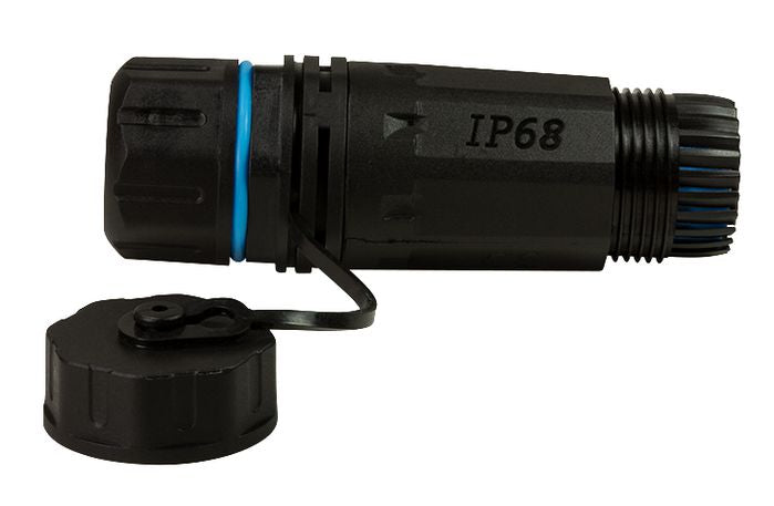 LOGON PROFESSIONAL TWPGLAND84 Cat6A Bulkhead Coupler – Outdoor Waterproof IP68 with Gland