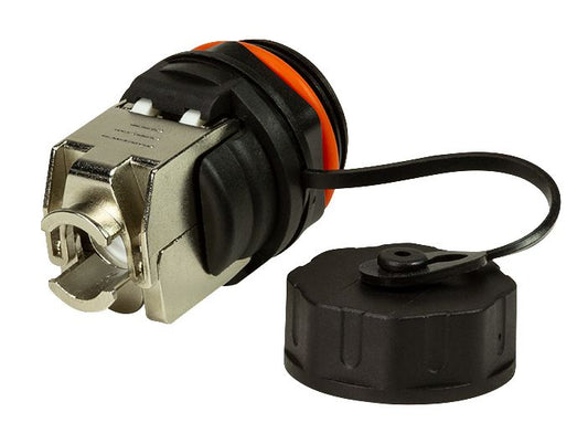 LOGON PROFESSIONAL TWPGLAND85 Outdoor Waterproof CAT6A Bulkhead Keystone Jack IP68 – 5-Pack