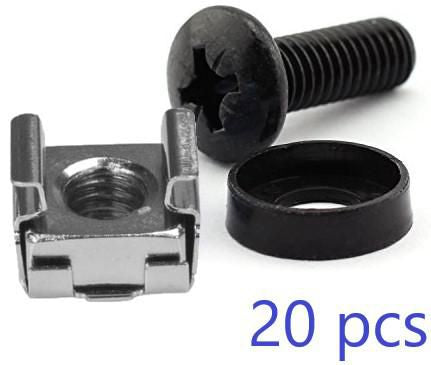 Lanview RAX106 Cage Nut Set – 20pcs Rack Mounting Screws Accessory