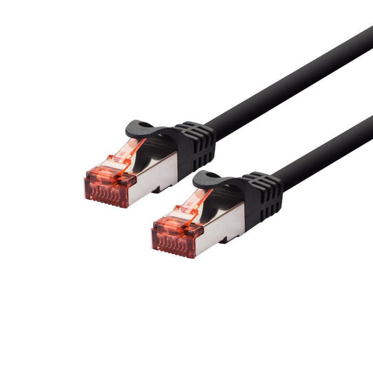 LOGON PROFESSIONAL Cat6 F/UTP Shielded Patch Cable – 0.3m Black RJ45