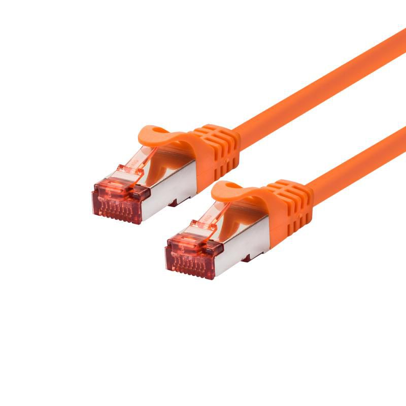 LOGON PROFESSIONAL Cat6 F/UTP Patch Cable – 20m Orange, Shielded RJ45 Network Lead