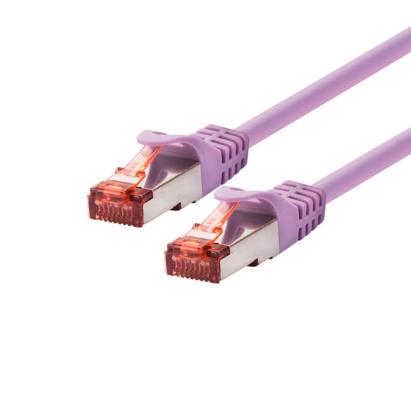 LOGON PROFESSIONAL Cat6 F/UTP Patch Cable, 25m Violet, Shielded RJ45 Network Lead