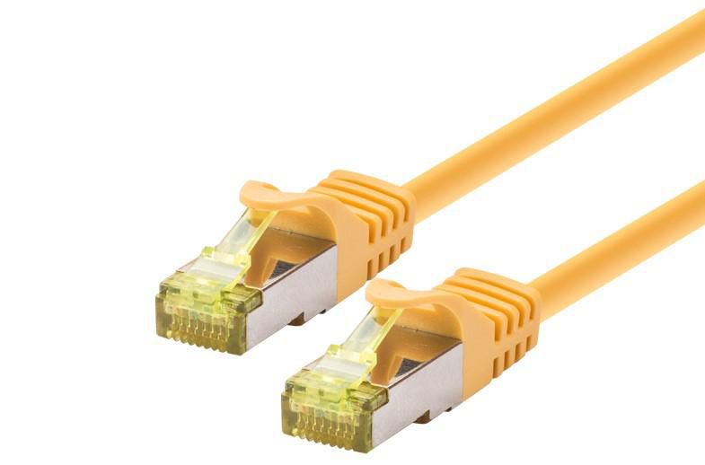 LOGON PROFESSIONAL Cat6A S/FTP Patch Cable 7m Yellow – LSZH, 500MHz, Double Shielded