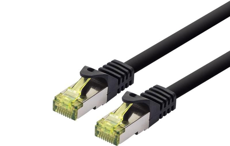 LOGON PROFESSIONAL Cat6a S/FTP Patch Cable 3m – LSOH, Black, 500MHz, RJ45