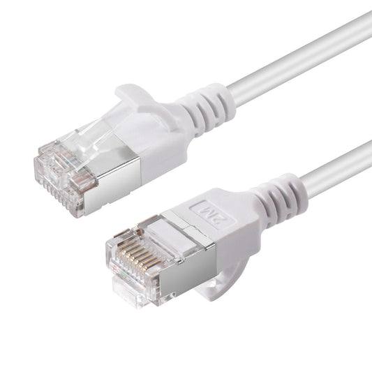 Microconnect Cat6a U/FTP Slim Network Cable 1m – White, LSZH, RJ-45, 10Gbps