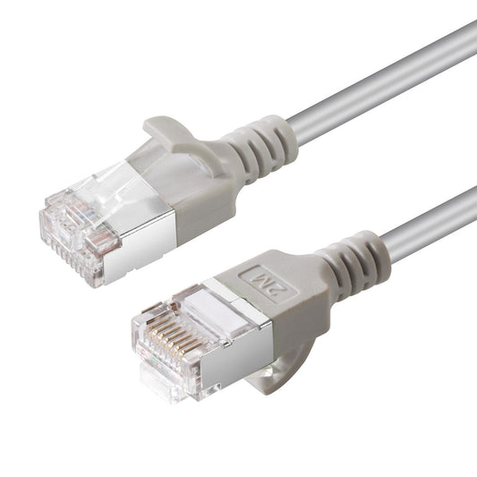 Microconnect Cat6a U/FTP Slim Network Cable 0.5m Grey LSZH RJ-45 High-Speed