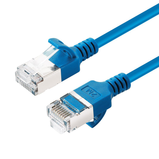Microconnect Cat6a U/FTP Slim Network Cable 0.25m Blue – LSZH, RJ-45, 10Gbps