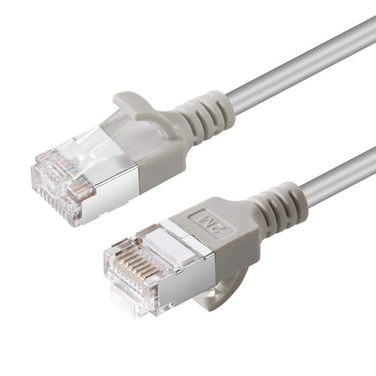 MicroConnect V-FTP6A0015-SLIM Cat6a U/FTP STP Network Cable 0.15m Grey