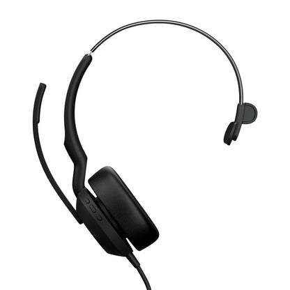 Jabra 25089-889-999 Evolve2 50 USB-A UC Mono Headset – Wired ANC, Black