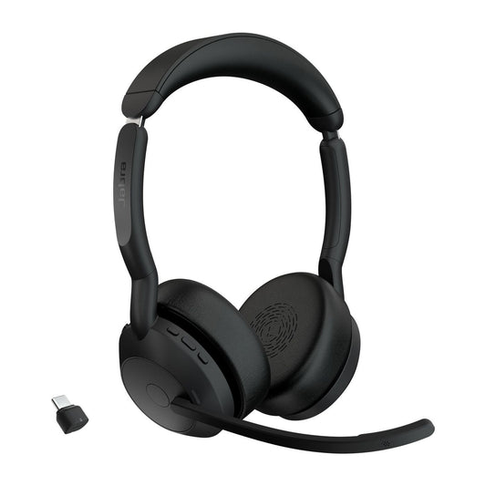 Jabra 25599-989-899 Evolve2 55 Link380c UC Stereo Wireless Headset Black