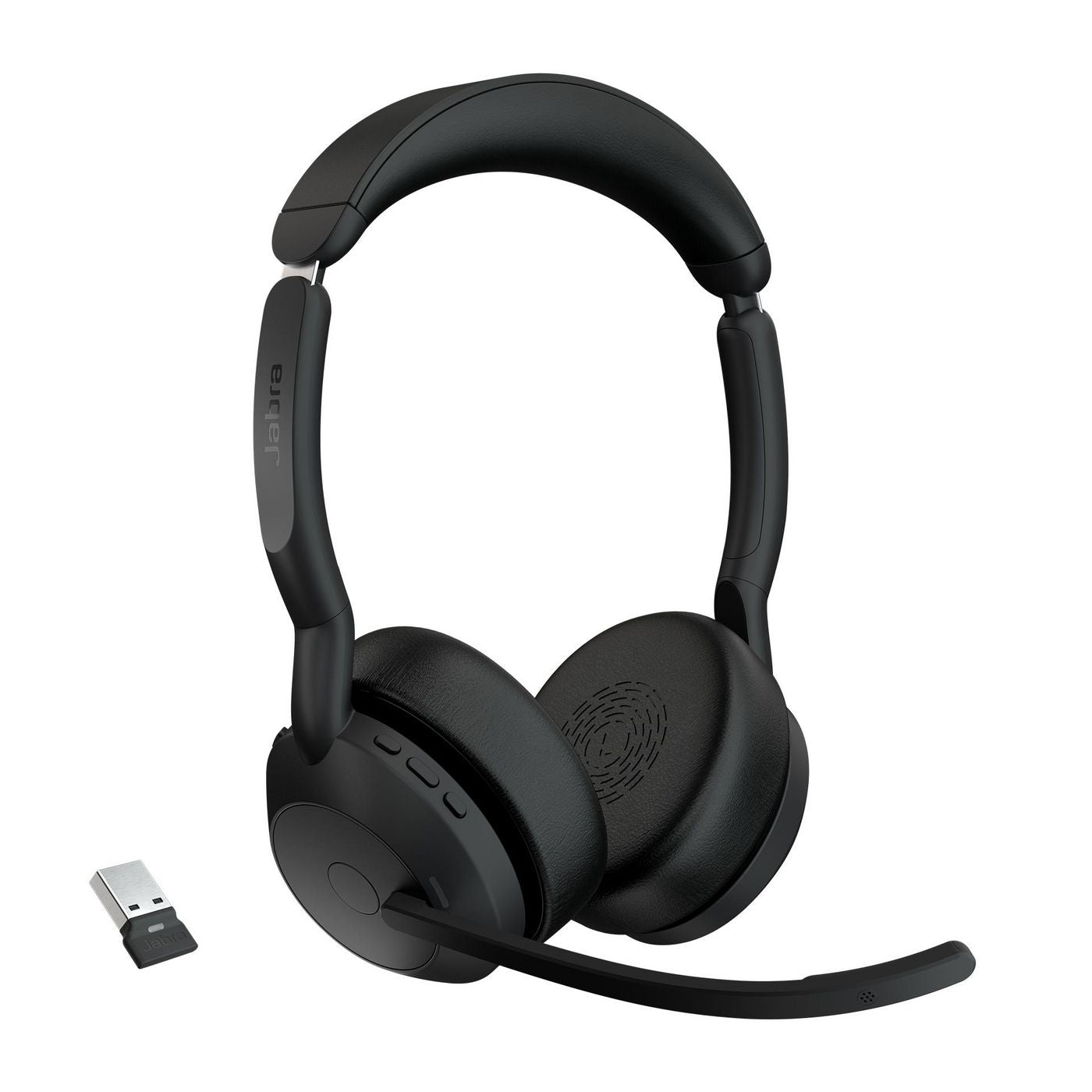 Jabra 25599-989-999 Evolve2 55 Link380a UC Stereo Wireless Headset Black