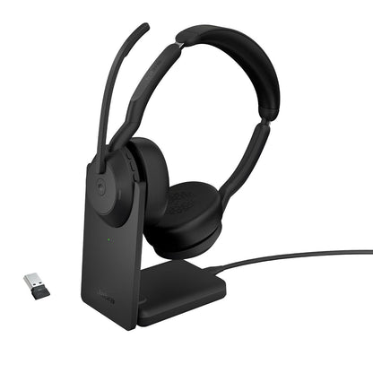 Jabra 25599-999-989 Evolve2 55 Stereo Headset with ANC, Bluetooth & Charging Stand