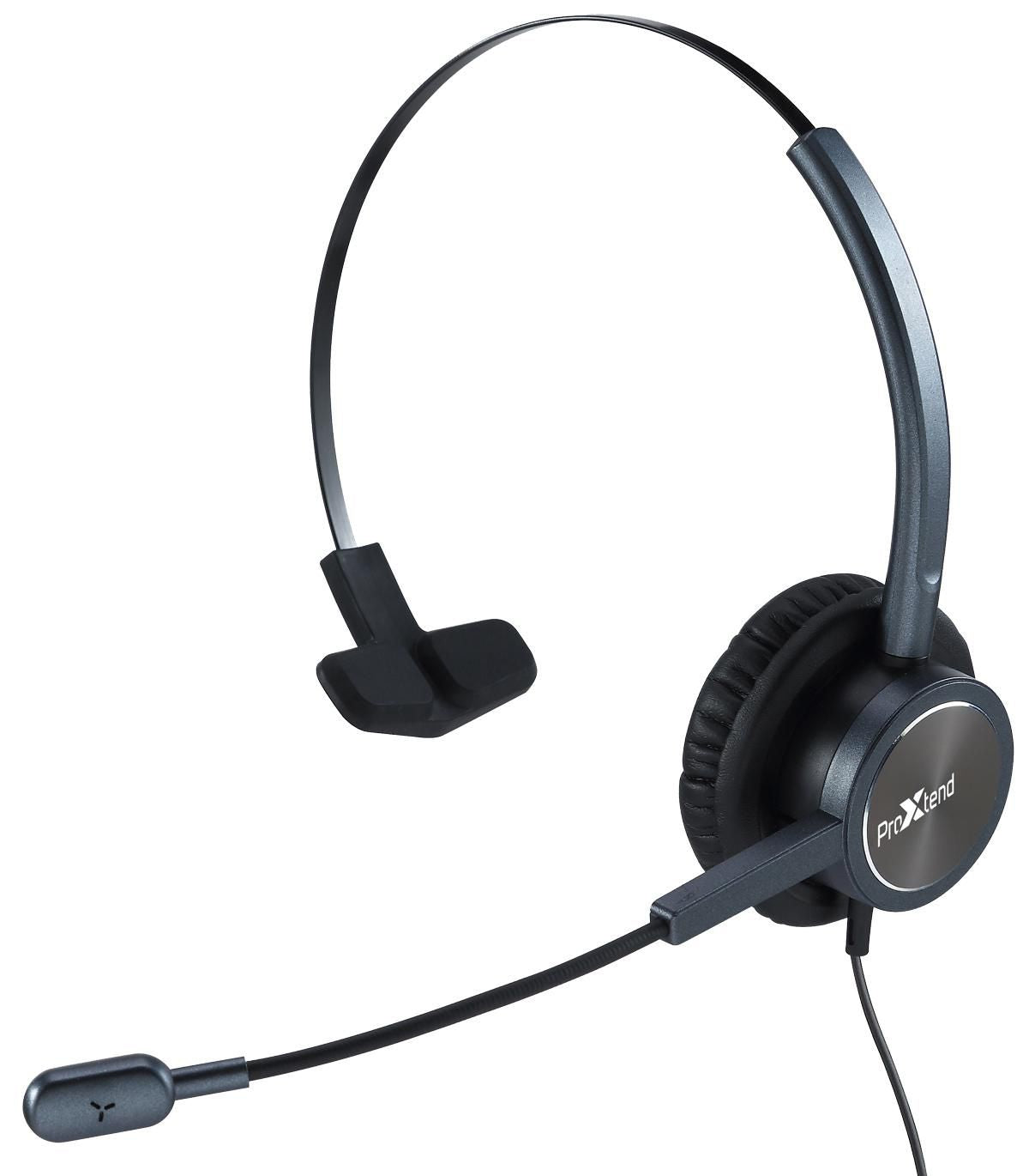 ProXtend PX-HSUSB101 Monaural USB Wired Headset – Black, 2.5m Cable