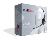 ProXtend PX-HSUSB101 Monaural USB Wired Headset – Black, 2.5m Cable