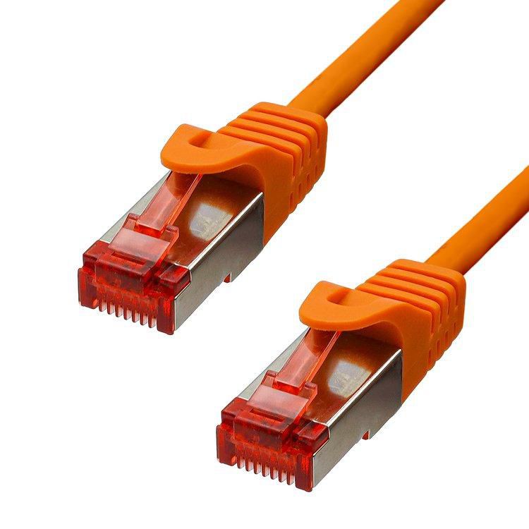 ProXtend CAT6 F/UTP LSZH Ethernet Cable, 7m, Orange – High-Speed 1000Mbps, Gold-Plated RJ45