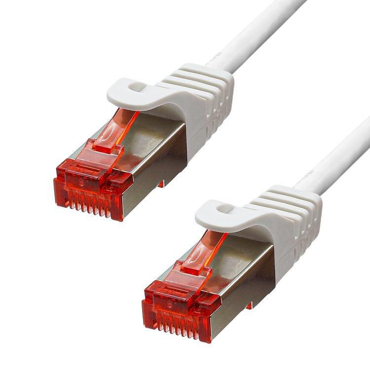 ProXtend CAT6 F/UTP Ethernet Cable 1.5m – LSZH, White, Gold-Plated RJ45