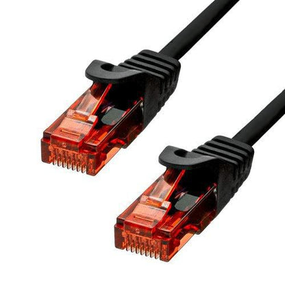 ProXtend 6UTP-15B CAT6 Ethernet Cable – 15m U/UTP LSZH Black 1000Mbps Gold-Plated RJ45