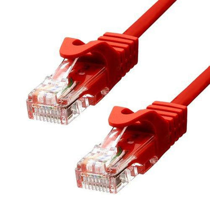 ProXtend 5UTP-02R CAT5e Ethernet Cable – 2m Red U/UTP Copper RJ45 PVC, Gold-Plated Connectors