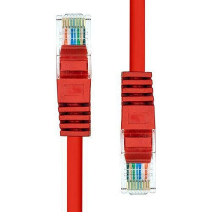 ProXtend 5UTP-02R CAT5e Ethernet Cable – 2m Red U/UTP Copper RJ45 PVC, Gold-Plated Connectors