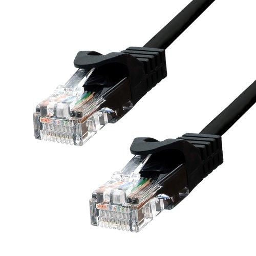 ProXtend CAT5e U/UTP Copper Ethernet Cable, 0.5m Black, RJ45, PVC, High-Speed
