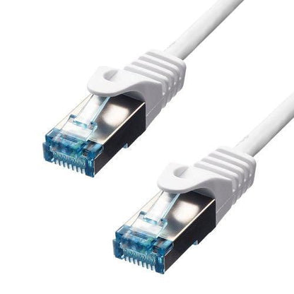 ProXtend 6ASFTP-07W CAT6A S/FTP Ethernet Cable – 7m White LSZH 10Gbps Gold Plated RJ45