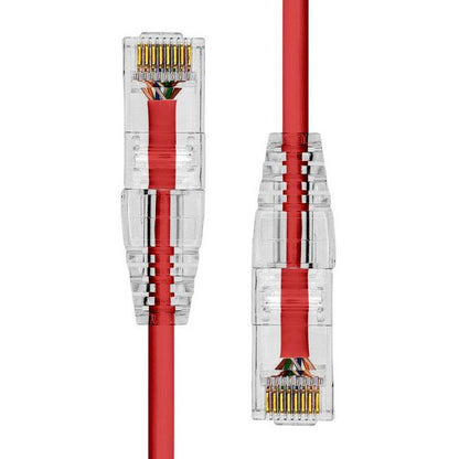 ProXtend S-6UTP-003R Ultra Slim CAT6 Ethernet Cable Red 0.3m LSZH U/UTP 28AWG 28AWG