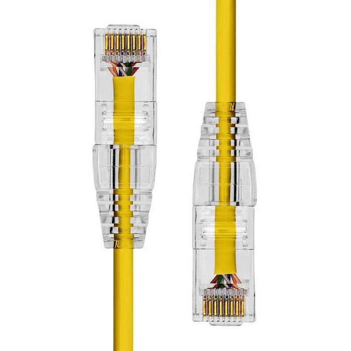 ProXtend S-6UTP-03Y Ultra Slim CAT6 Ethernet Cable – 3m Yellow LSZH U/UTP 28AWG 28AWG