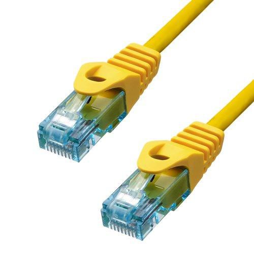 ProXtend CAT6A U/UTP Ethernet Cable 15m Yellow – LSZH, 10GBase-T, Gold-Plated RJ45