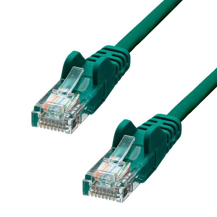 ProXtend CAT5e U/UTP Ethernet Cable 5m – Green, Gold-Plated RJ45, PVC, CCA