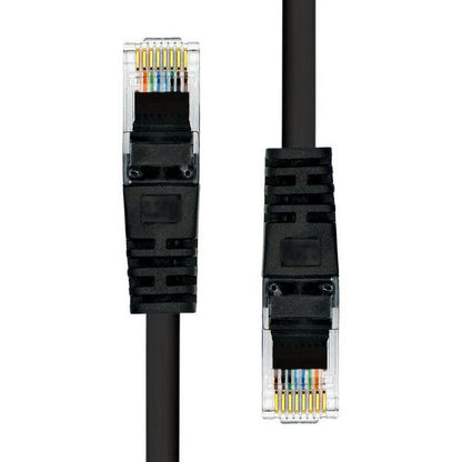 ProXtend V-5UTP-0025B CAT5e Ethernet Cable 0.25m Black U/UTP CCA PVC RJ45 Gold-Plated Connectors